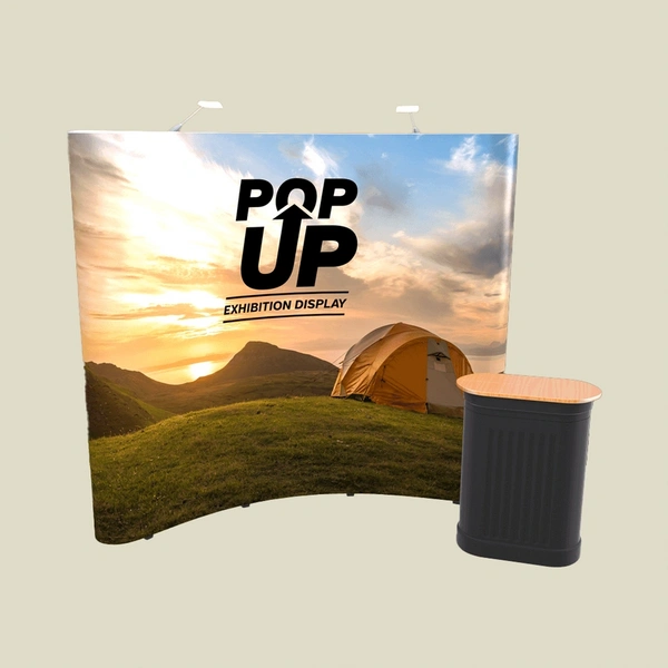  Pop - Up 3x3 Curved 1 With Bg