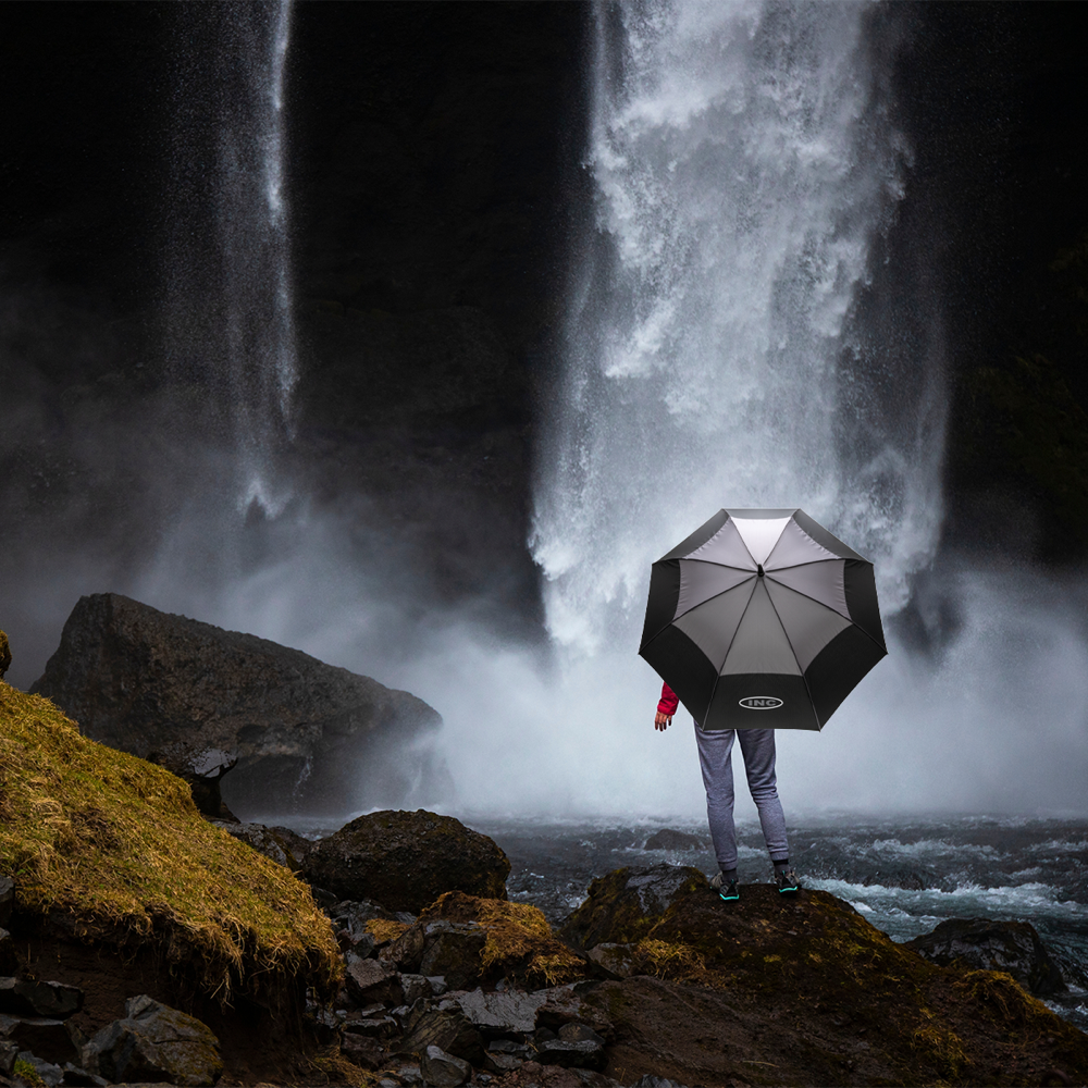 Auto Open Stormproof Umbrella Impact RPET