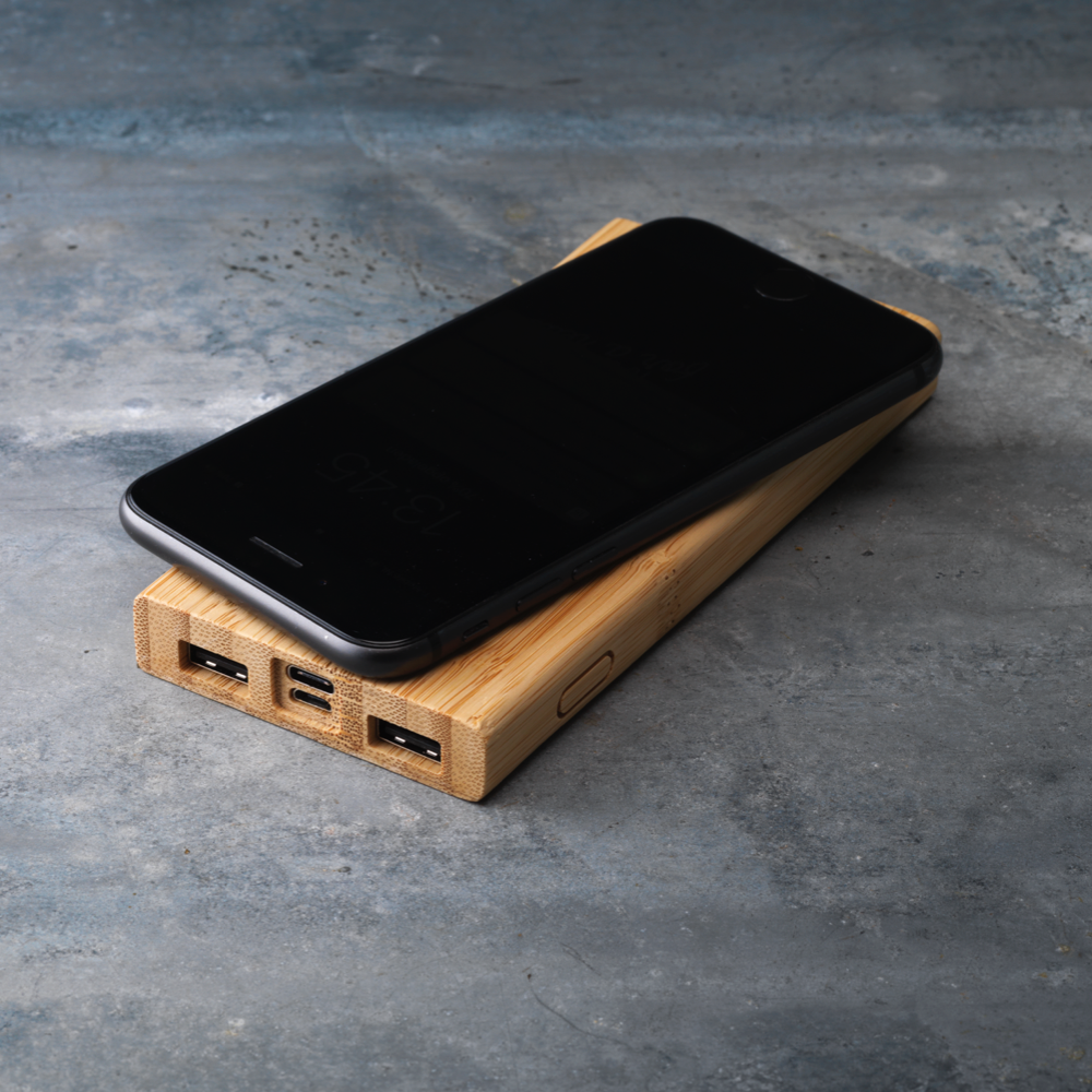 Wireless Bamboo Power Bank