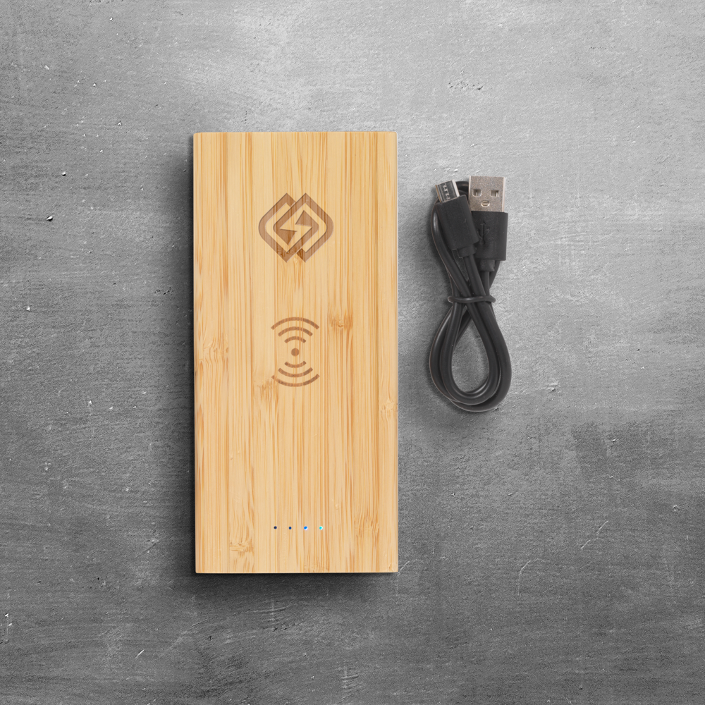 Wireless Bamboo Power Bank