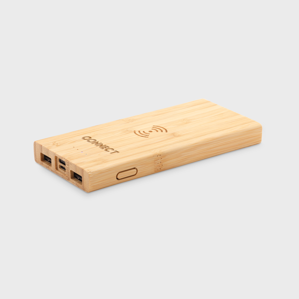 Wireless Bamboo Power Bank