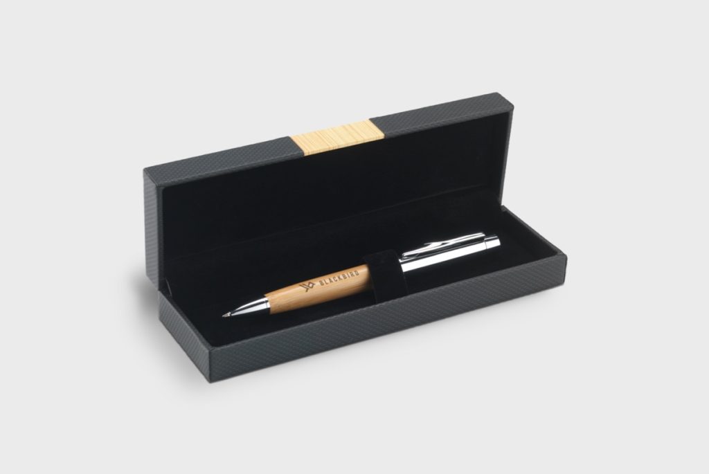 Bamboo pen with case