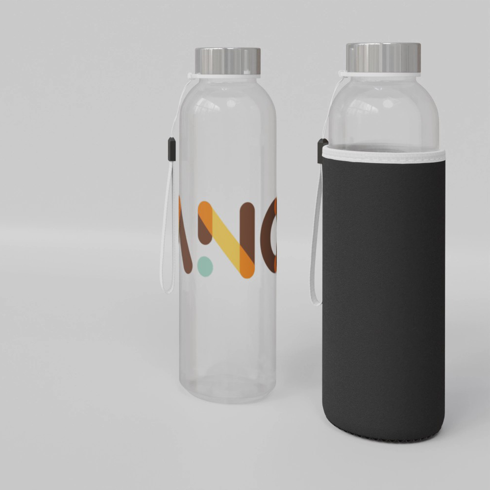 Glass Water Bottle with Neoprene Sleeve | 500 ml