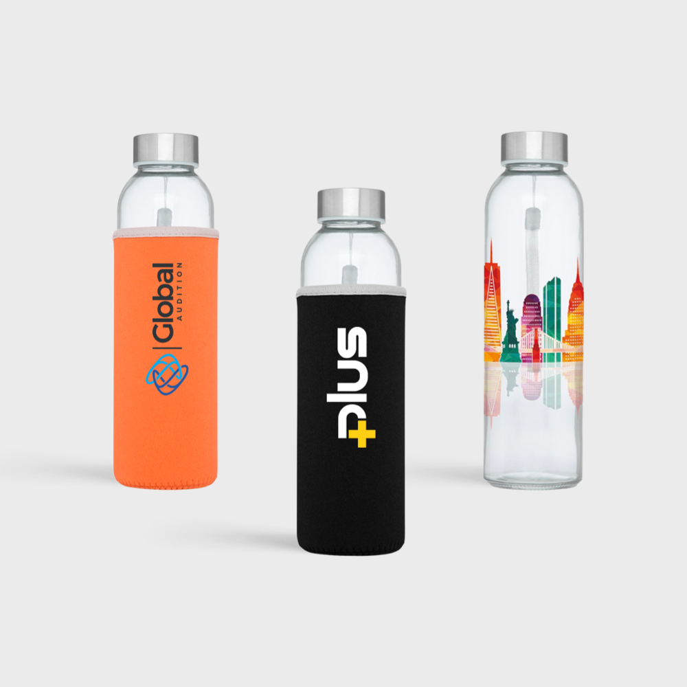 Glass Water Bottle with Neoprene Sleeve | 500 ml