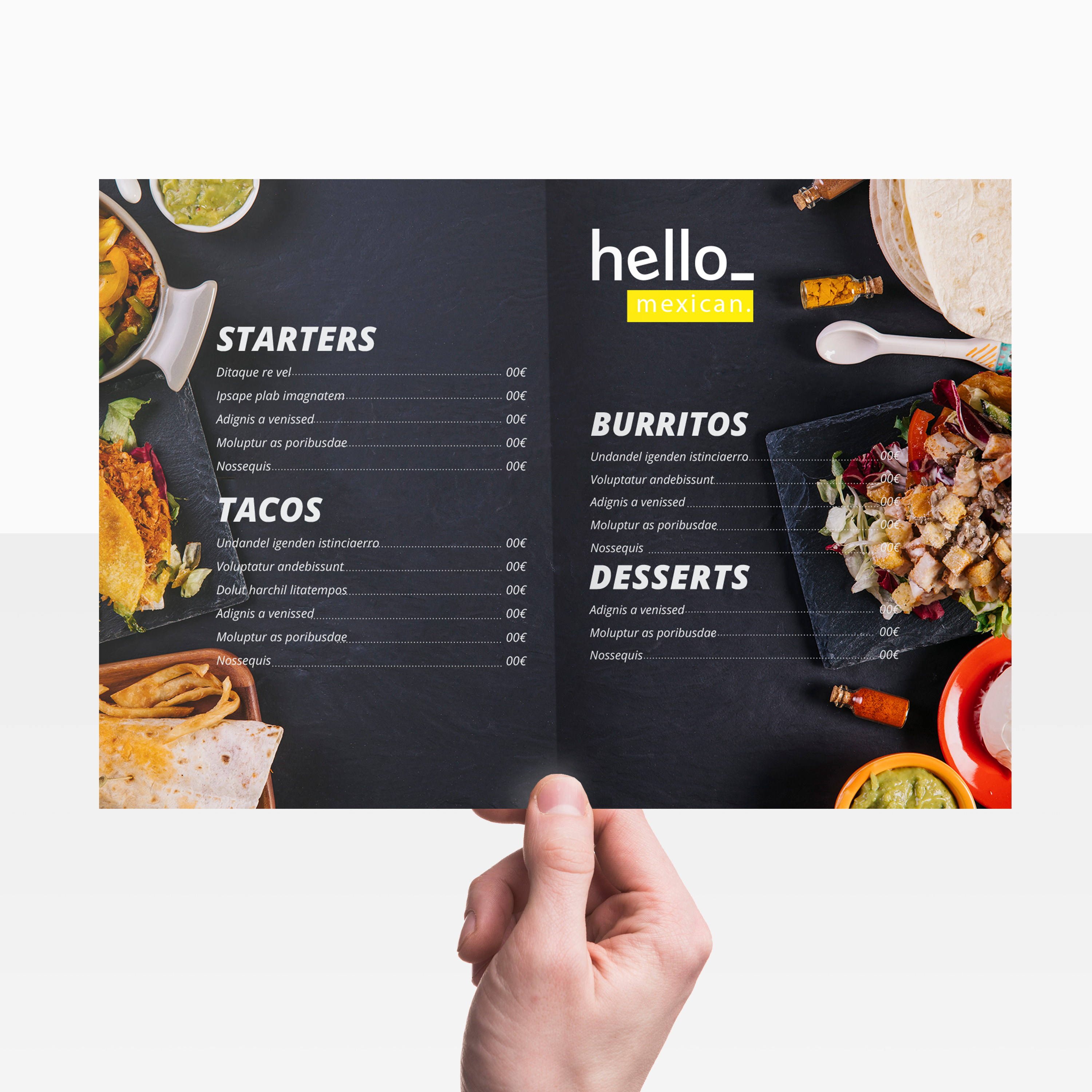 Half Fold Menus 2