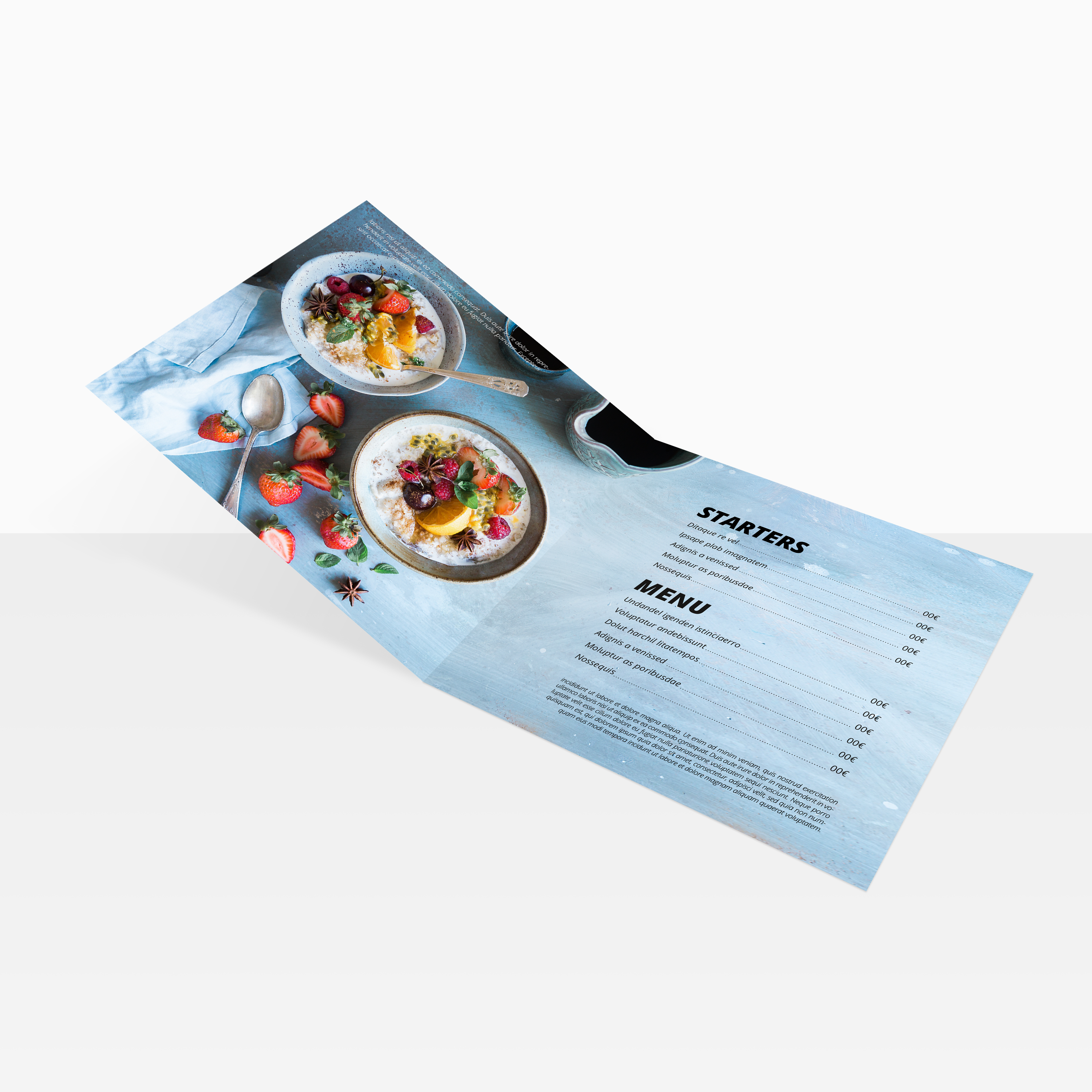 Half Fold Menus 3
