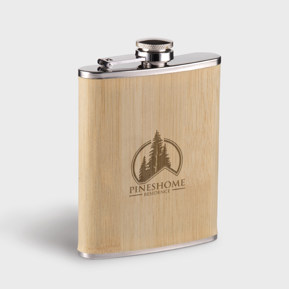 Bamboo Hip Flask