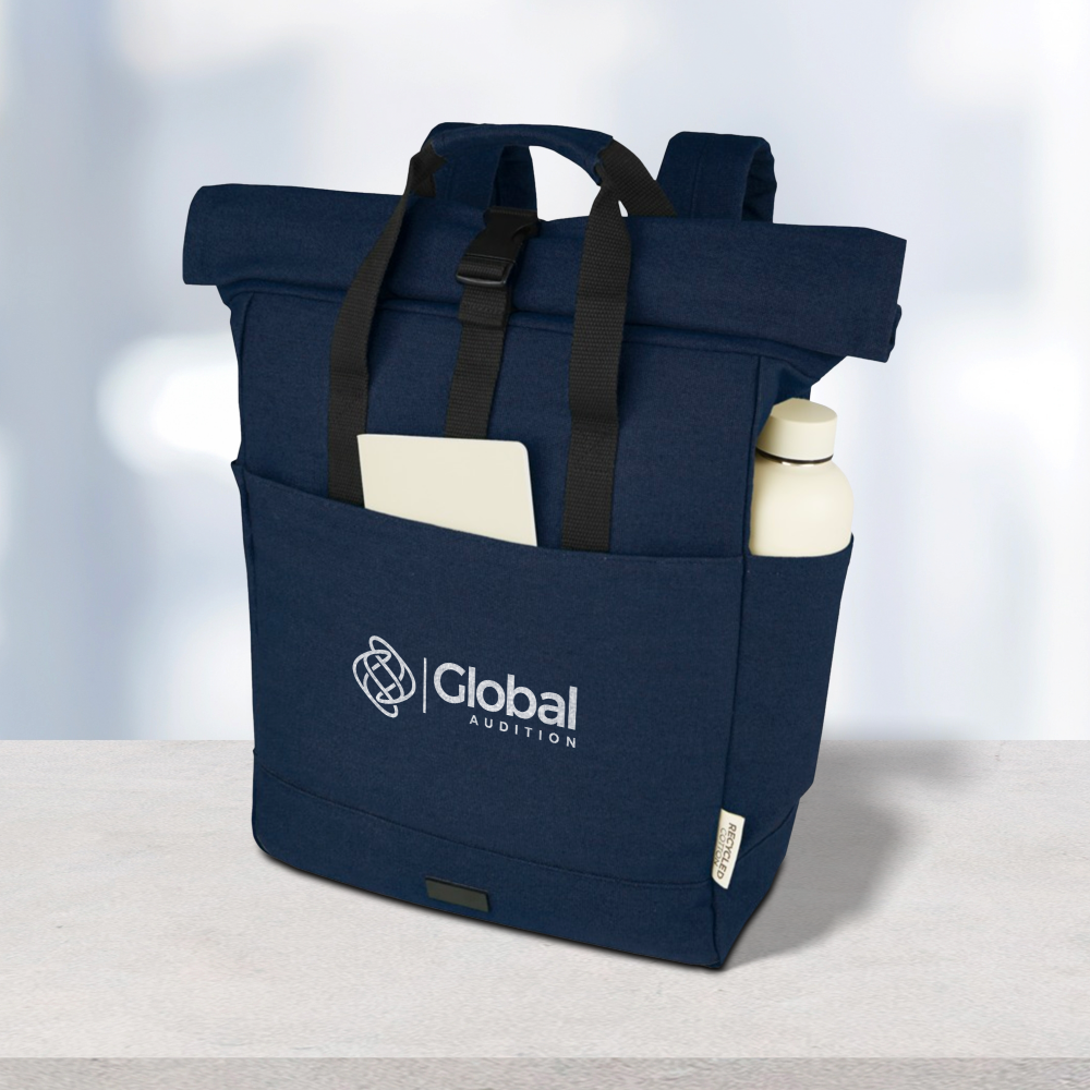 GRS Recycled Canvas Roll-top Laptop Backpack