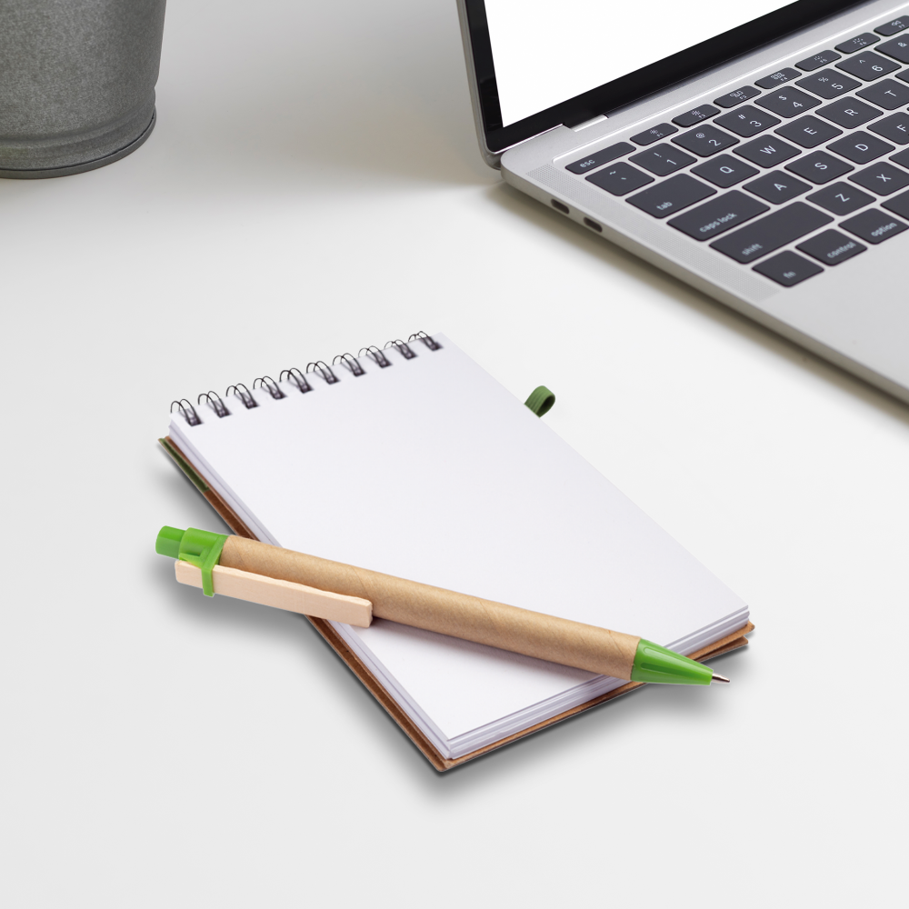 Cardboard Notebook A6 with Ballpoint