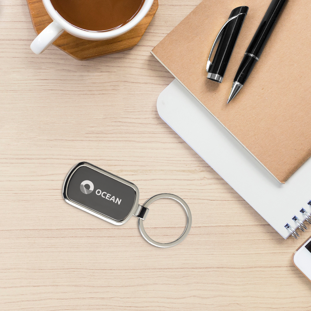 Glossy Rectangle Keyring