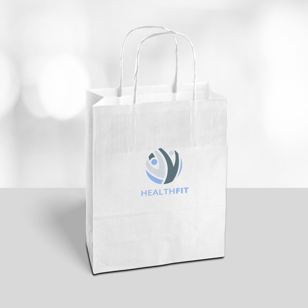 Ribbed Kraft Paper Bags with White Interior 3