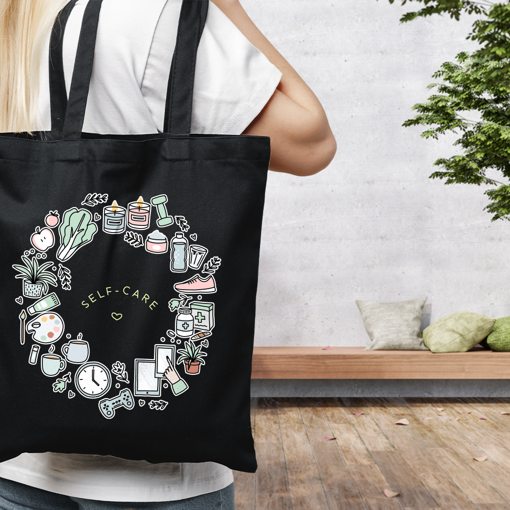 Long Handle Cotton Bags - Full Colour