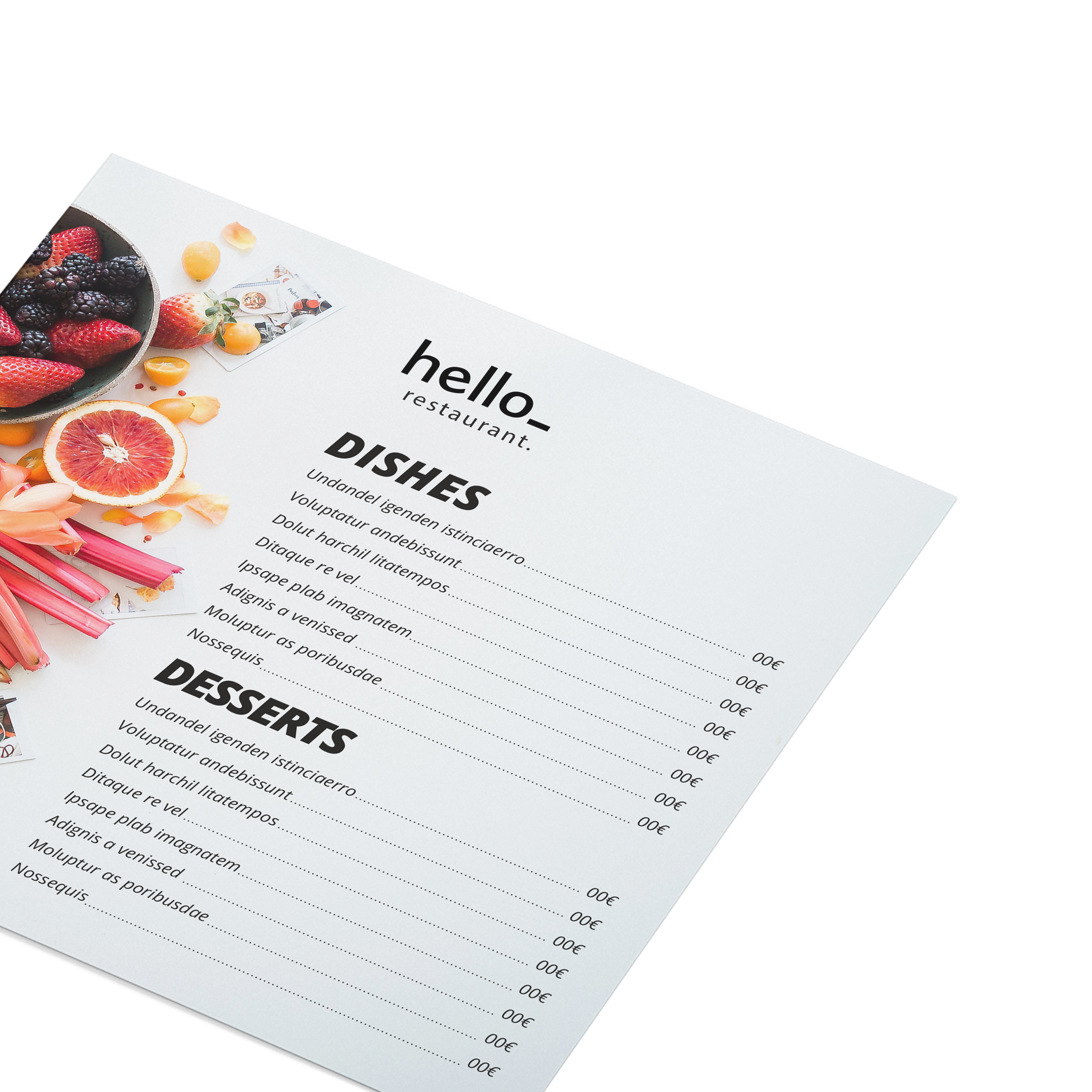 Unfolded Menus