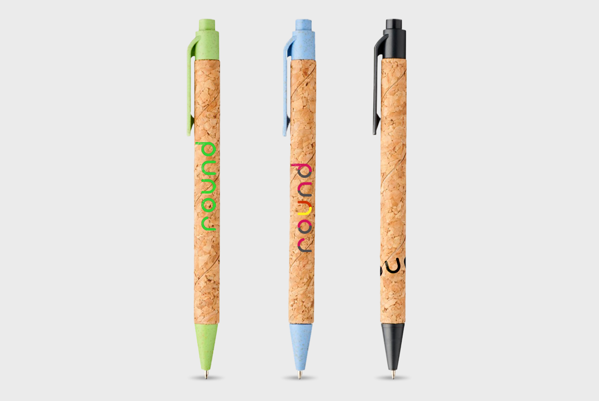 Cork Wheat Straw Ballpoint Pen 4