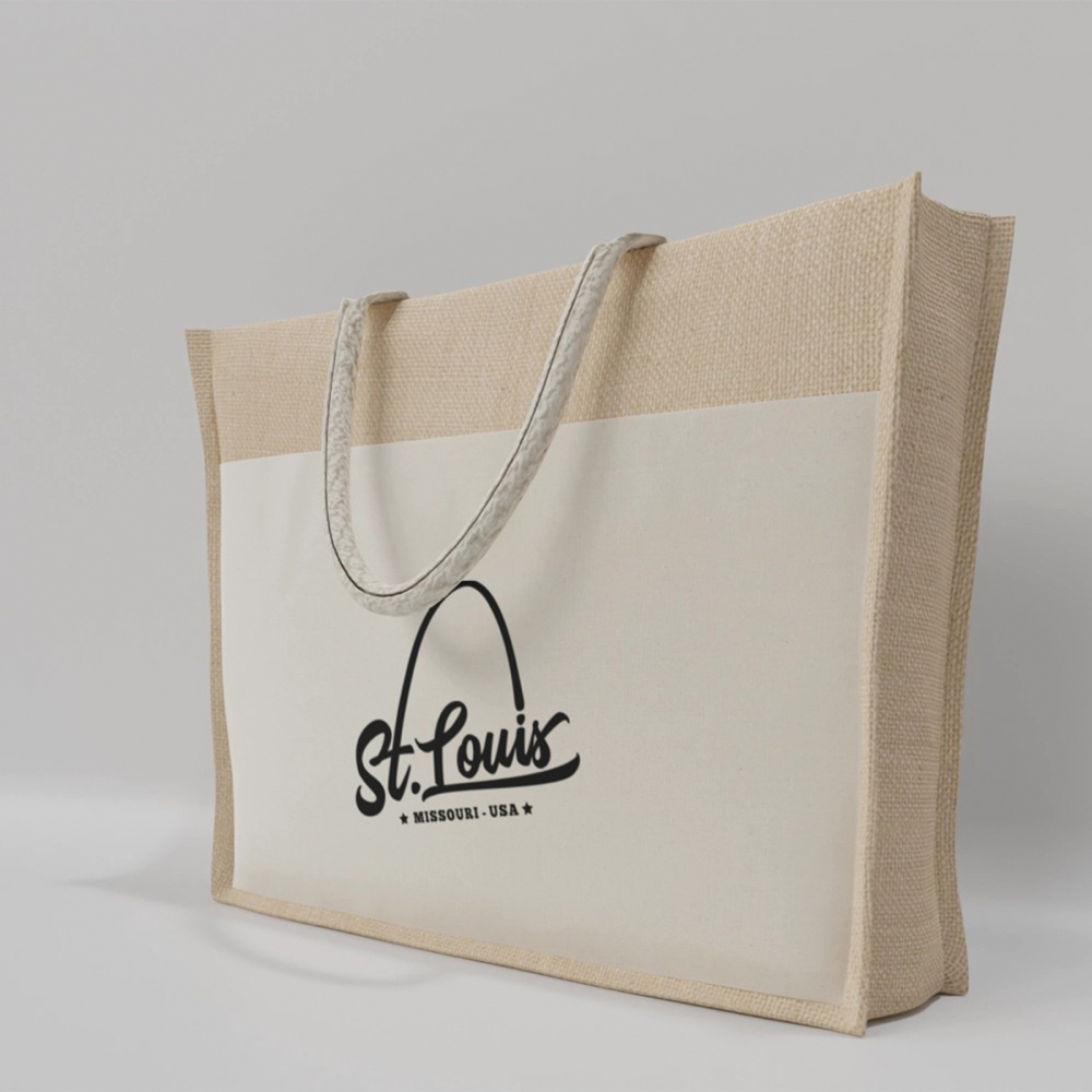 Cotton Pocket Jute Tote Bag