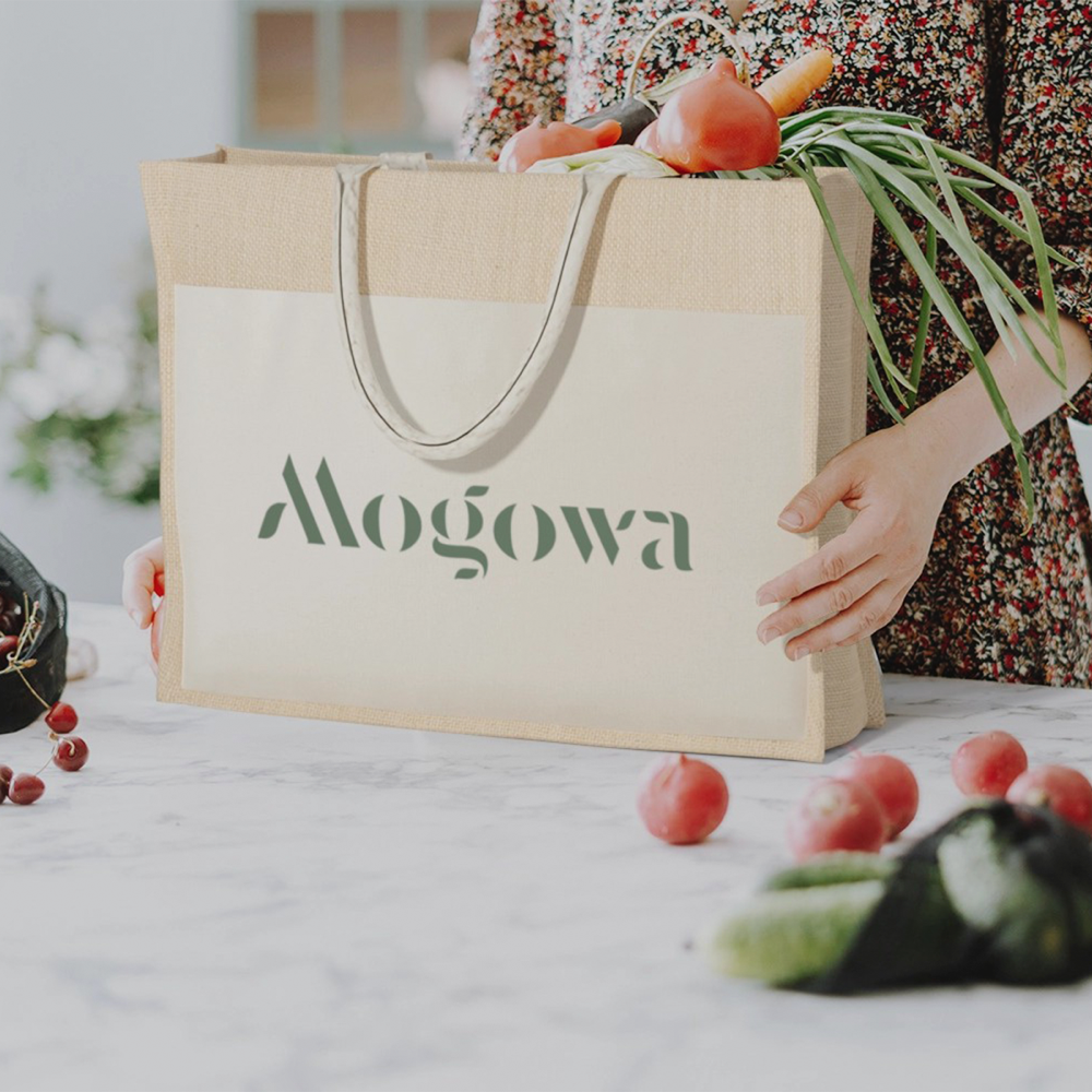 Cotton Pocket Jute Tote Bag