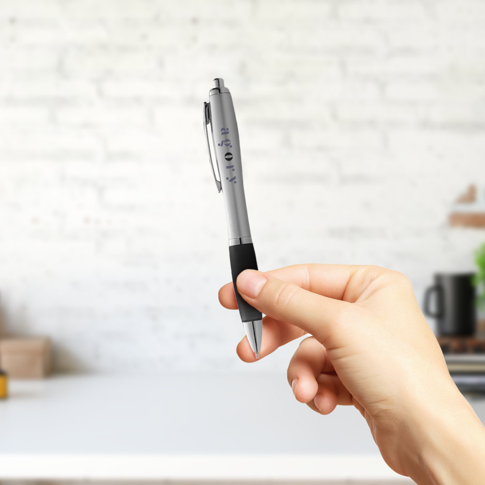 Nash ballpoint silver with coloured grip