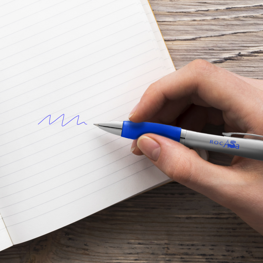 Nash ballpoint silver with coloured grip