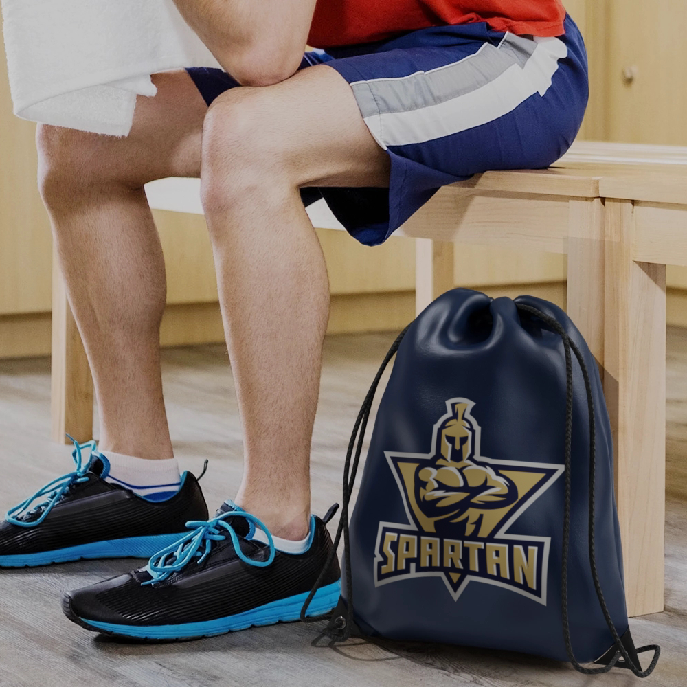Polyester Drawstring Bag with Black Corners