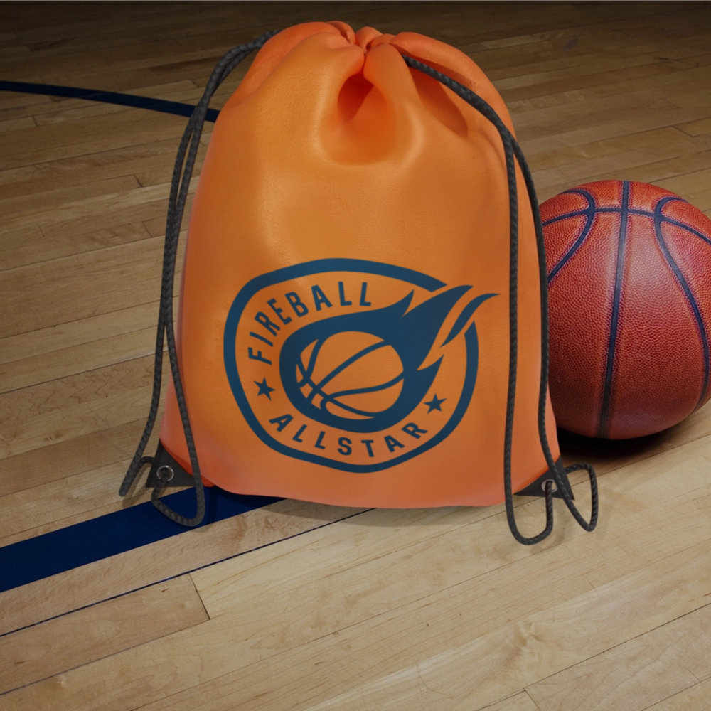Polyester Drawstring Bag with Black Corners