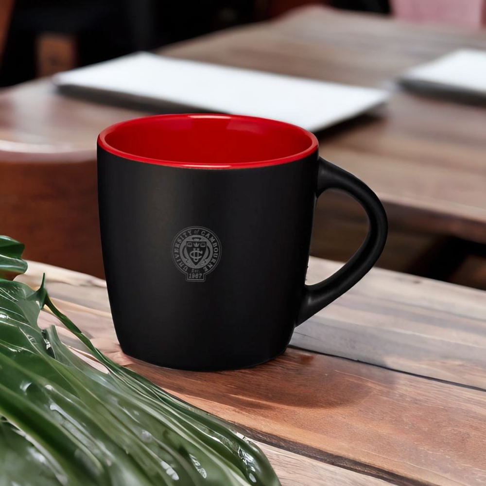 Matt Black Ceramic Mug with Coloured Interior 3