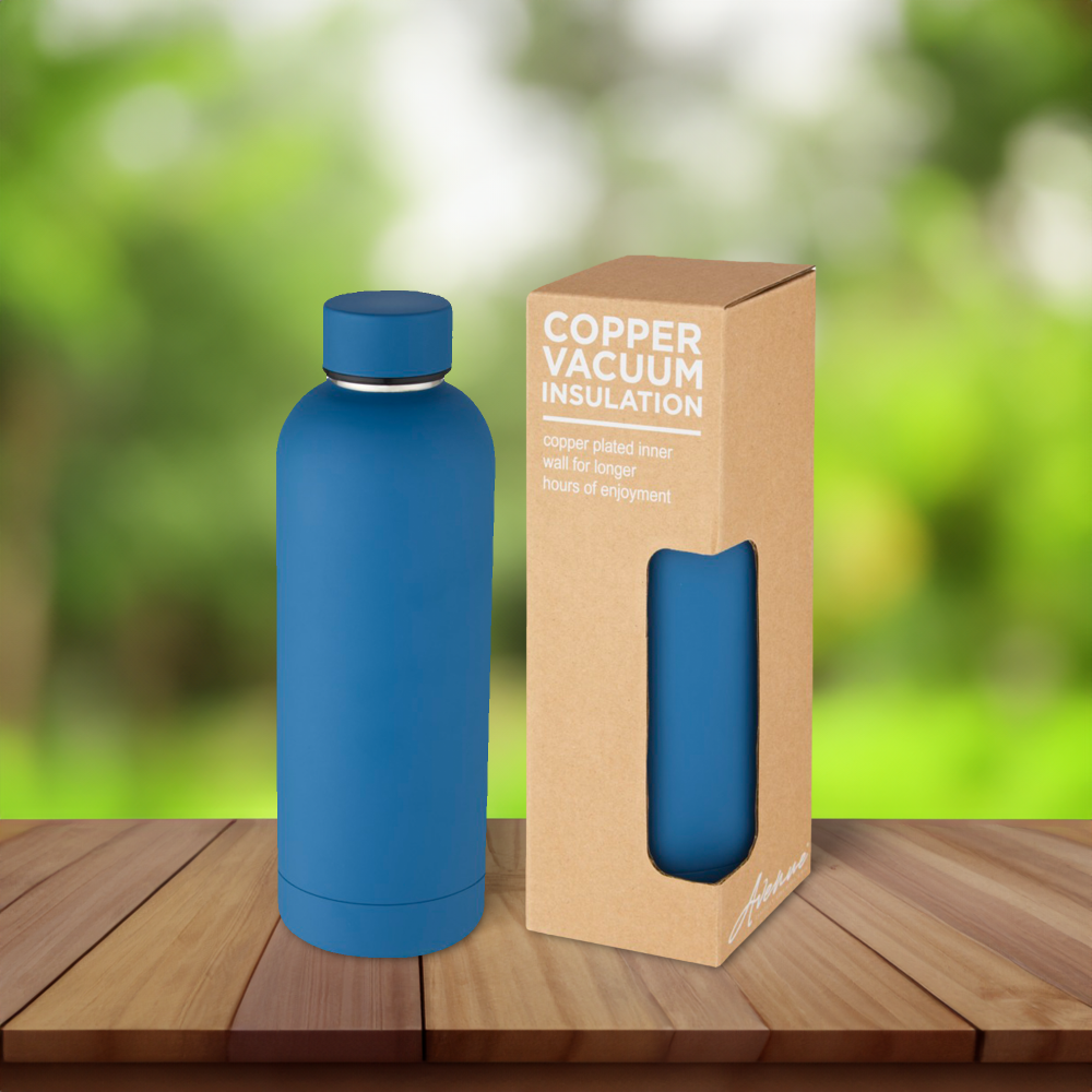 Copper Vacuum Insulated Bottle with Matte Powder-Spray Finish | 500ml
