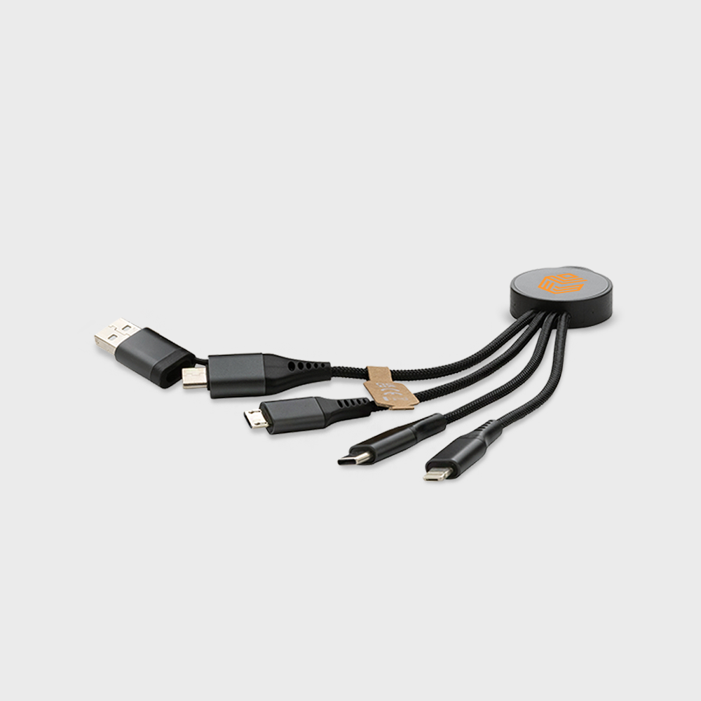 Recycled Aluminium 6-in-1 Charging Cable