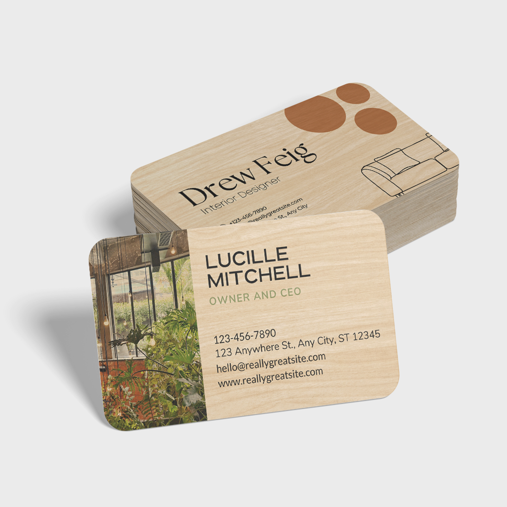 Wood Business Cards