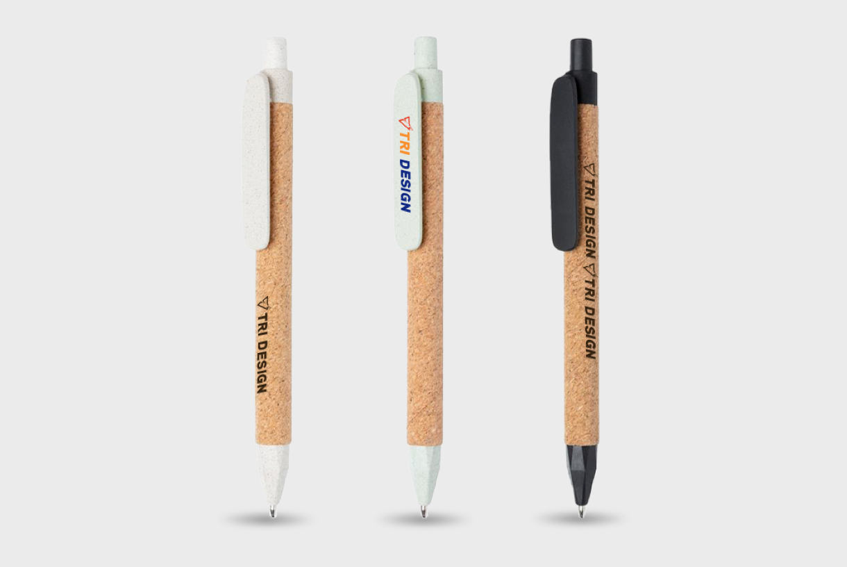 Recycled Wheat Straw Fibre and Cork Pen