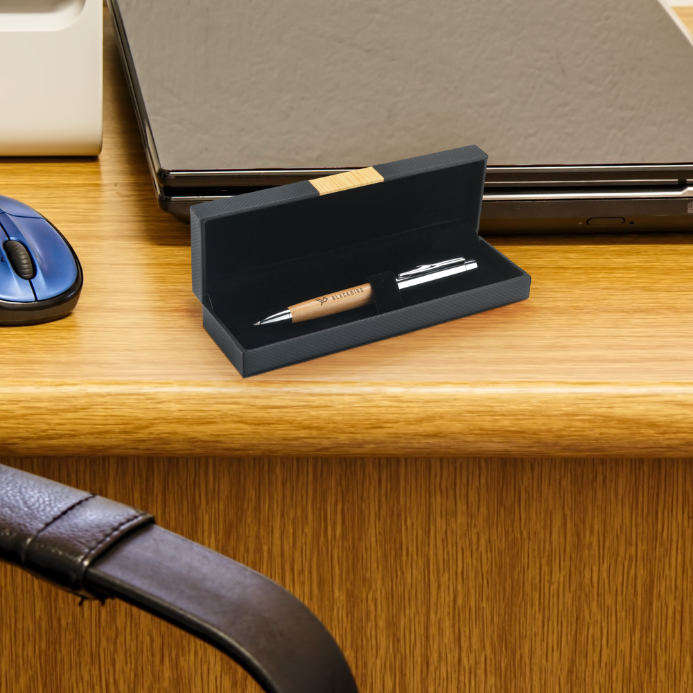 Bamboo pen with case