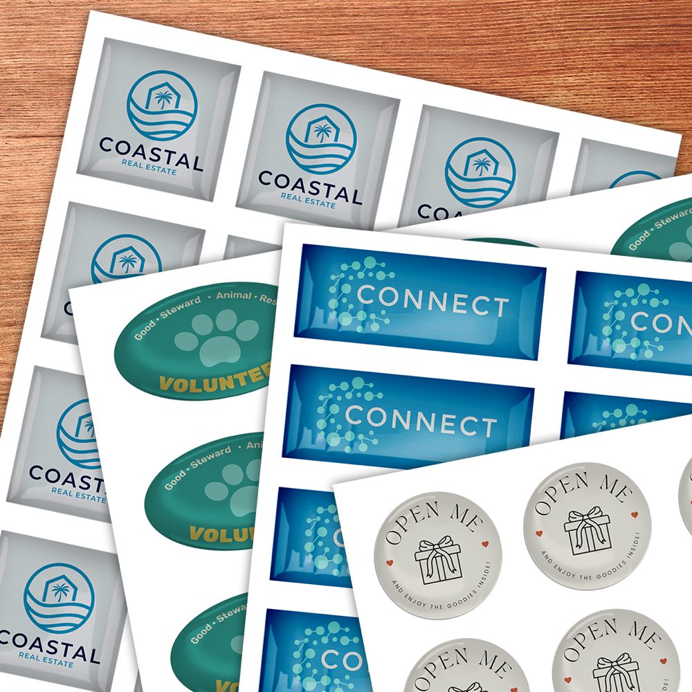 Domed Stickers