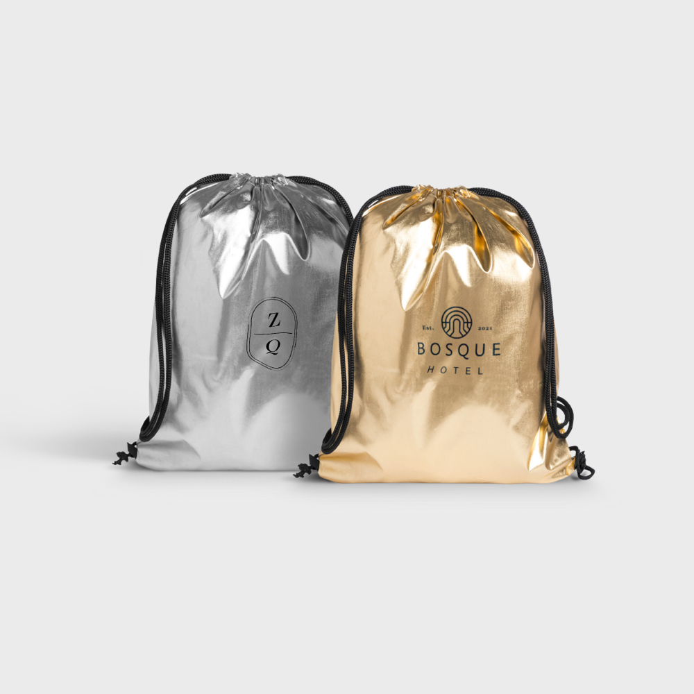 Shiny Polyester Drawstring Bags