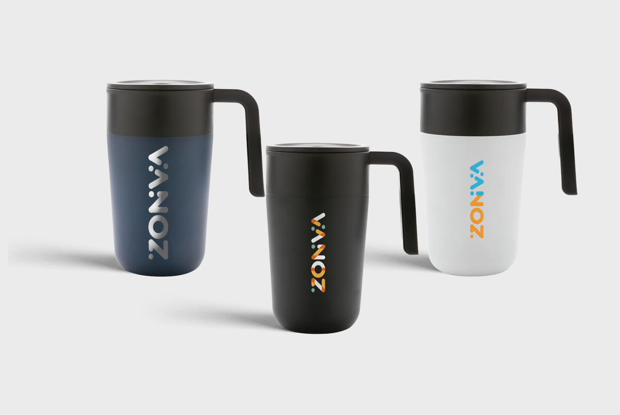 GRS Recycled PP and SS Mug with Handle