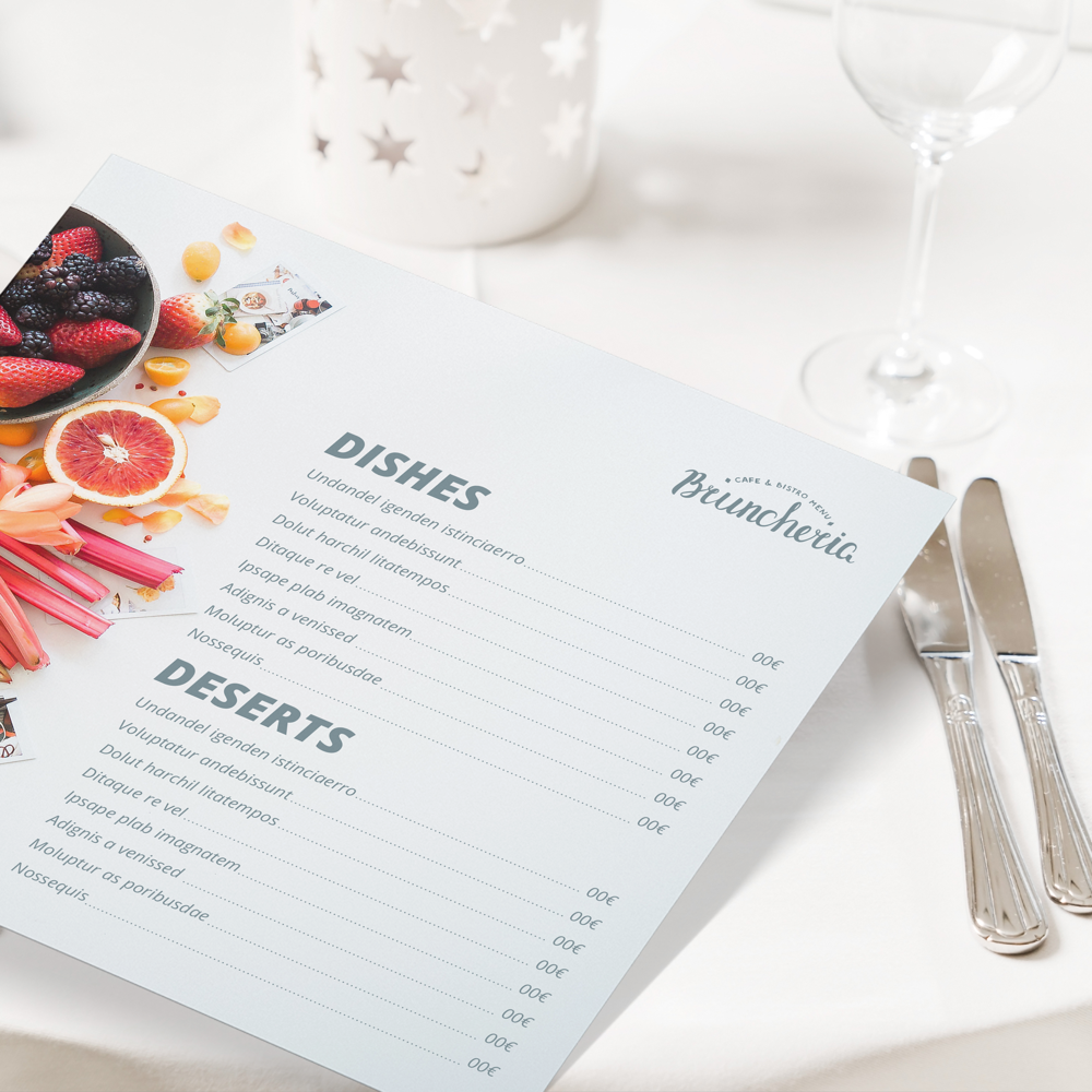 Laminated Menus