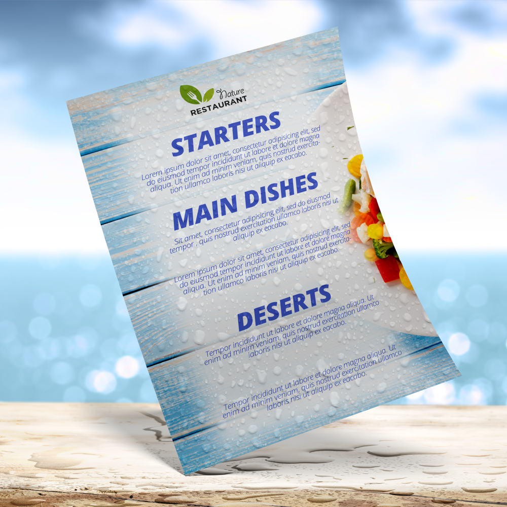 Laminated Menus