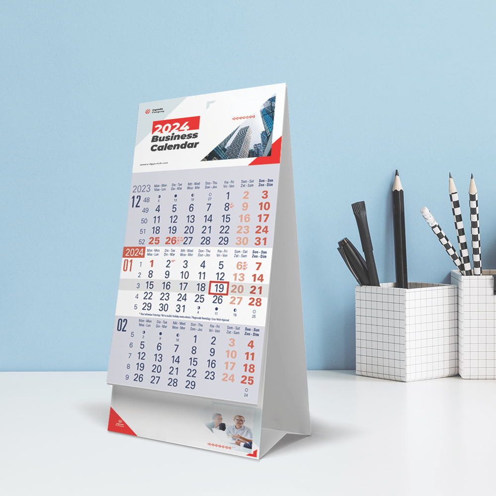 Calendar 3 Month Desk