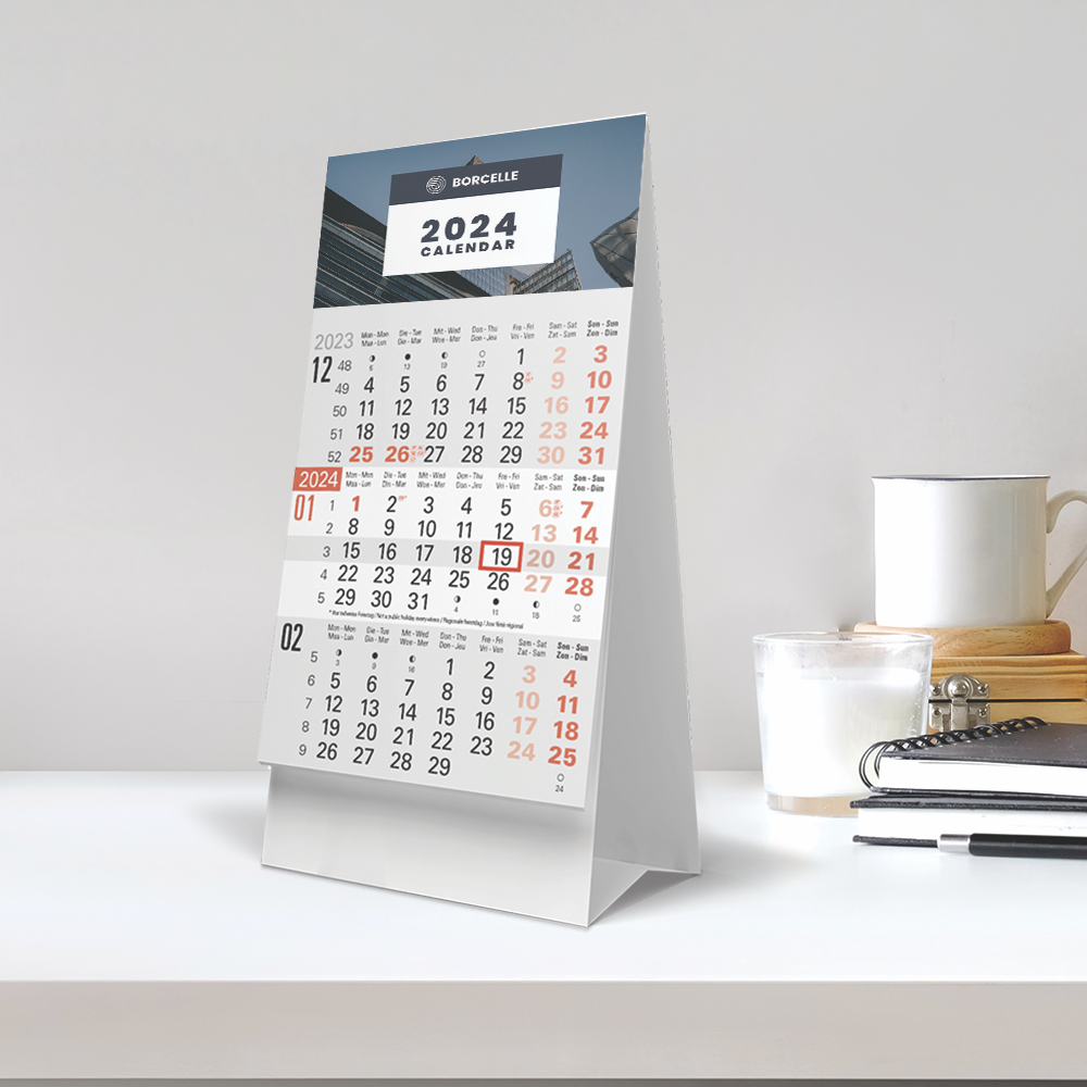 Calendar 3 Month Desk