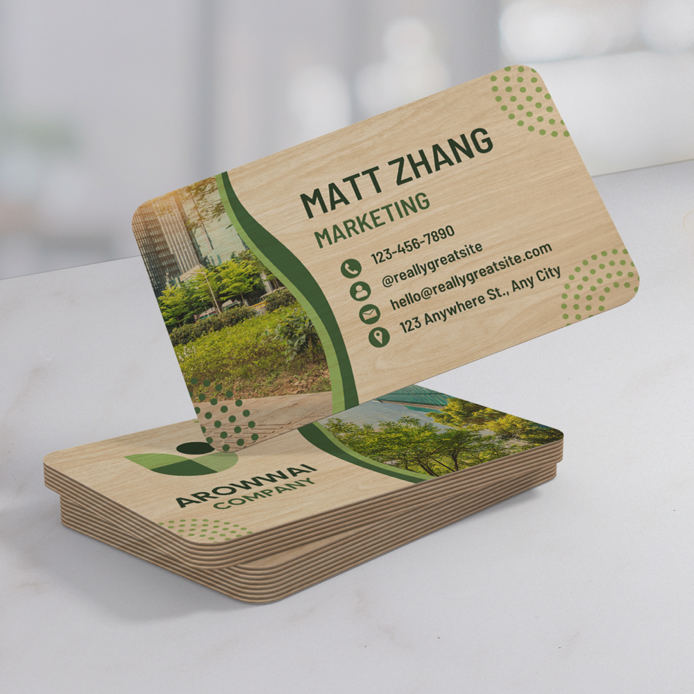 Wood Business Cards