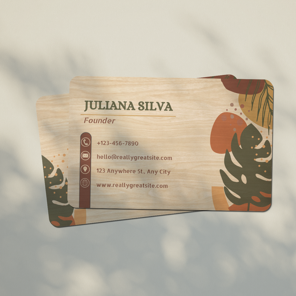 Wood Business Cards