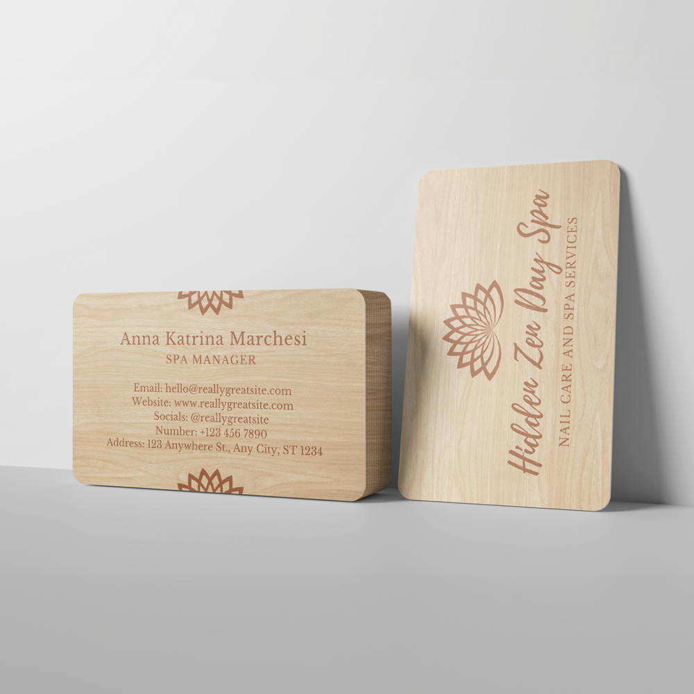 Wood Business Cards